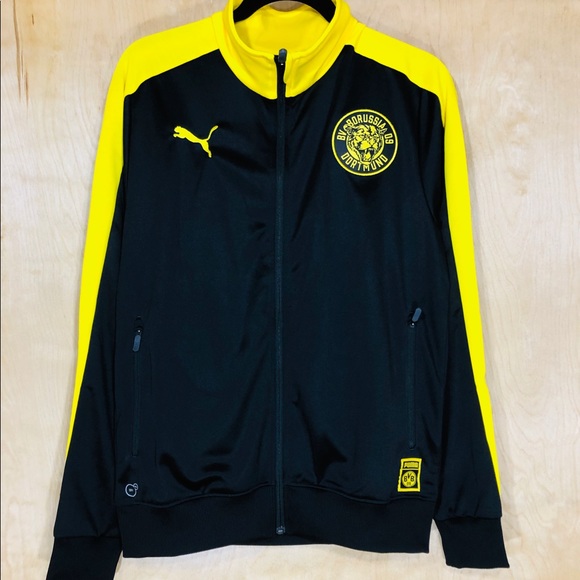 NWT Puma Men’s BVB Black/Yellow Track Jacket - Picture 2 of 7